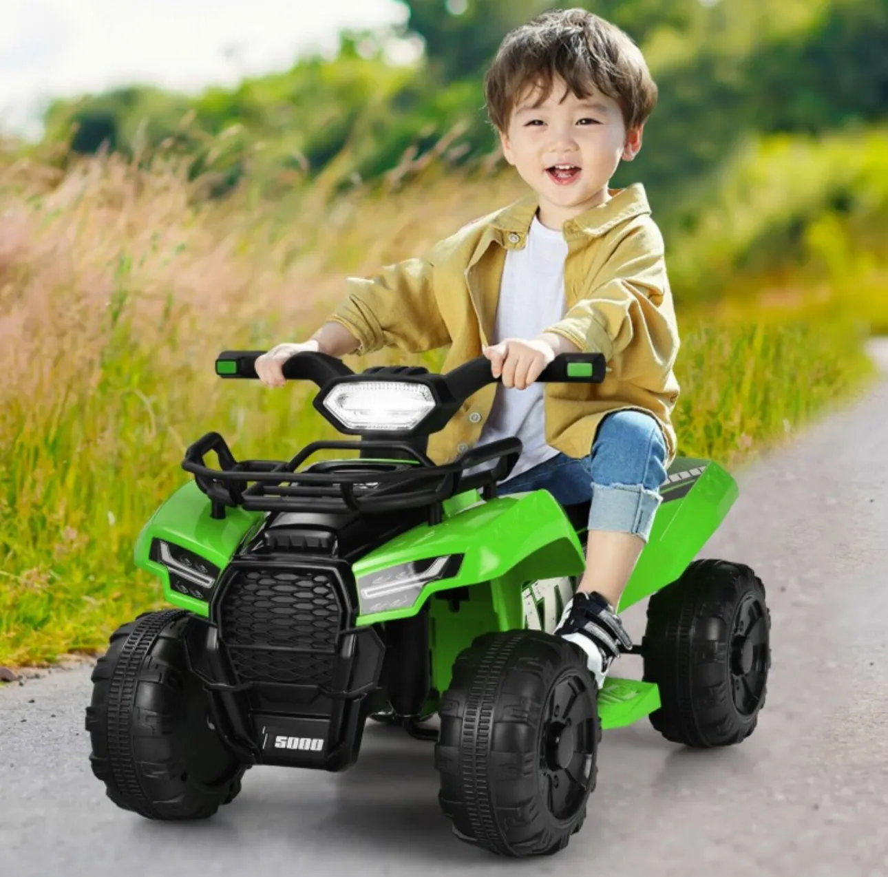 2025 ATV Quad 6V Kids Ride-On Upgraded Four Wheeler | 1 Seater | LED Lights