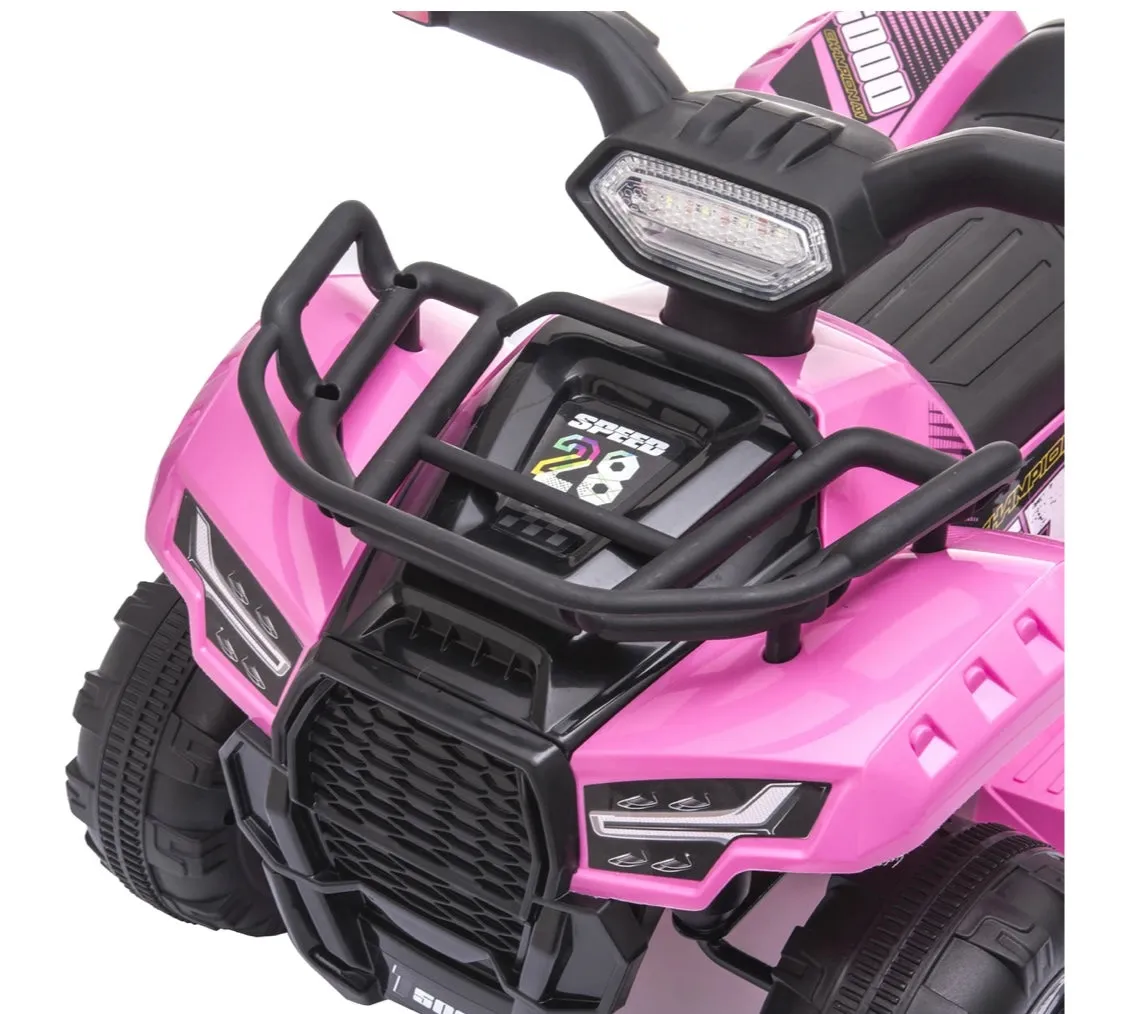 2025 ATV Quad 6V Kids Ride-On Upgraded Four Wheeler | 1 Seater | LED Lights