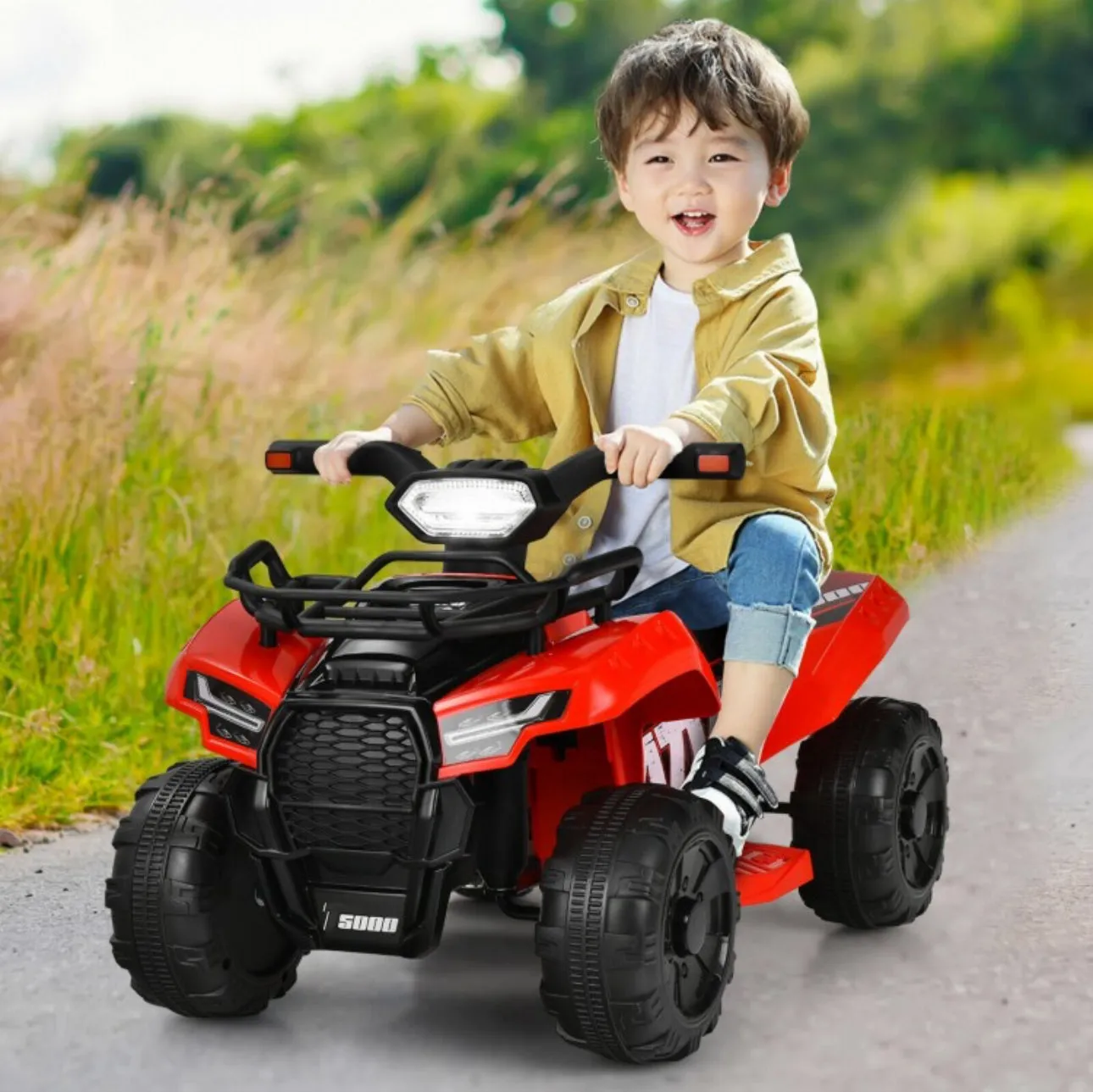 2025 ATV Quad 6V Kids Ride-On Upgraded Four Wheeler | 1 Seater | LED Lights