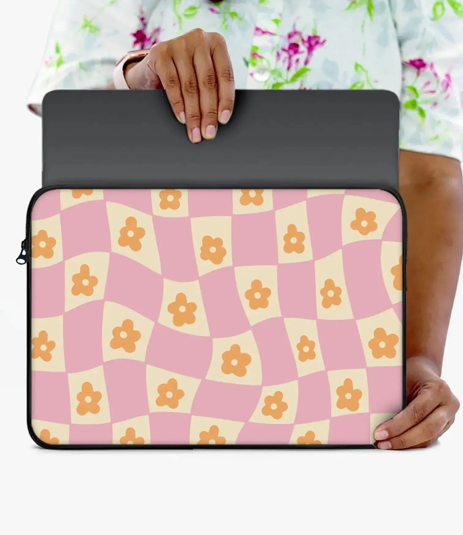 Blossom Groovy Floral Laptop Sleeve