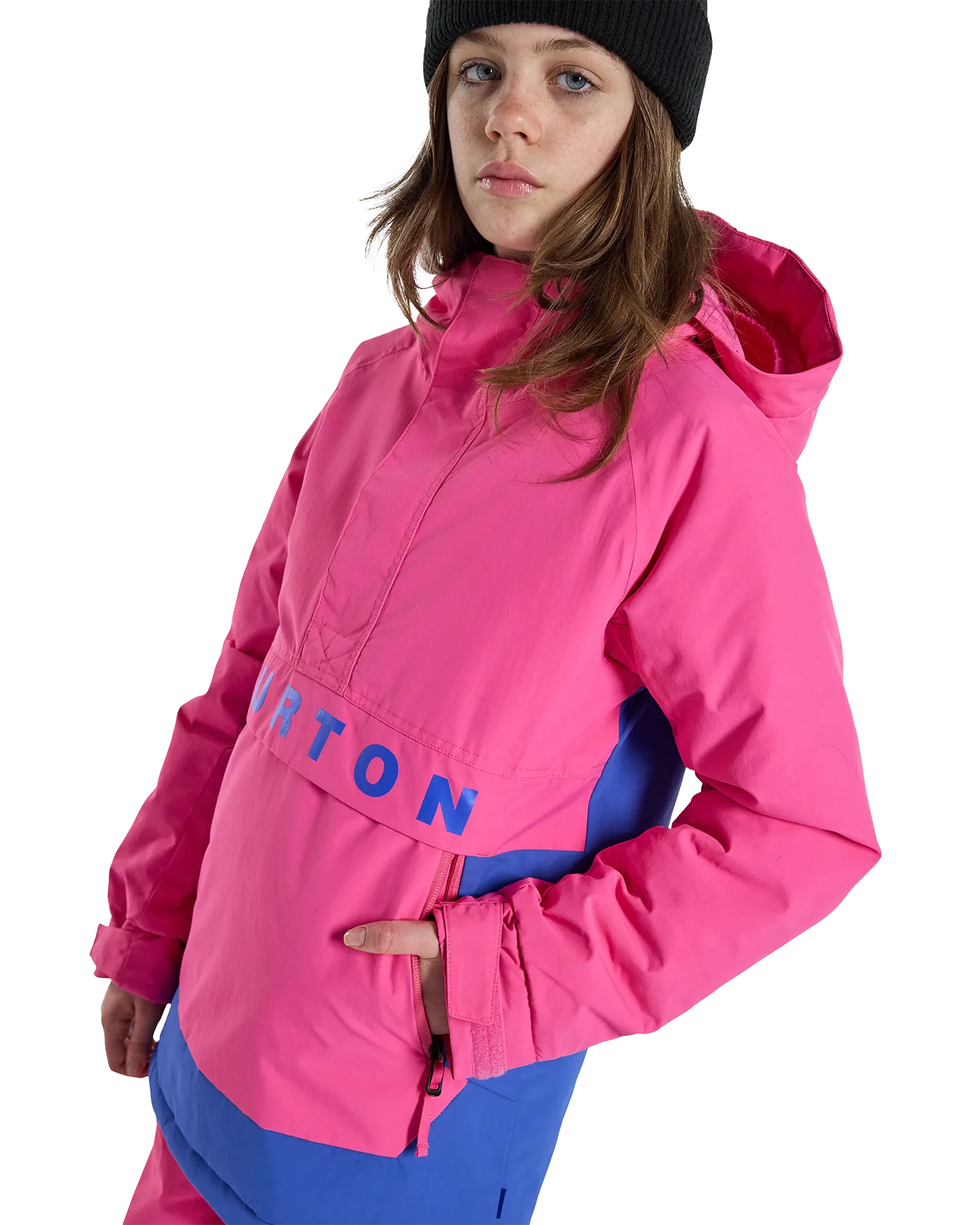 Burton Kids' Frostner 2L Anorak Snow Jacket - Fuchsia Fusion/Amparo Blue