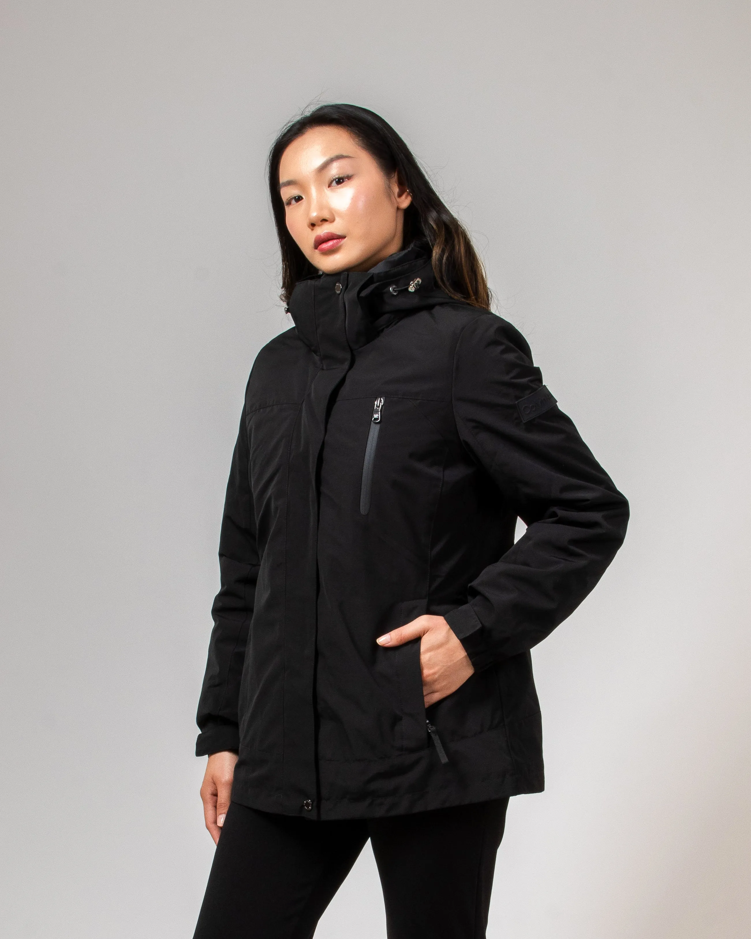 Calvin Klein Ladies 3-in-1 Jacket Black