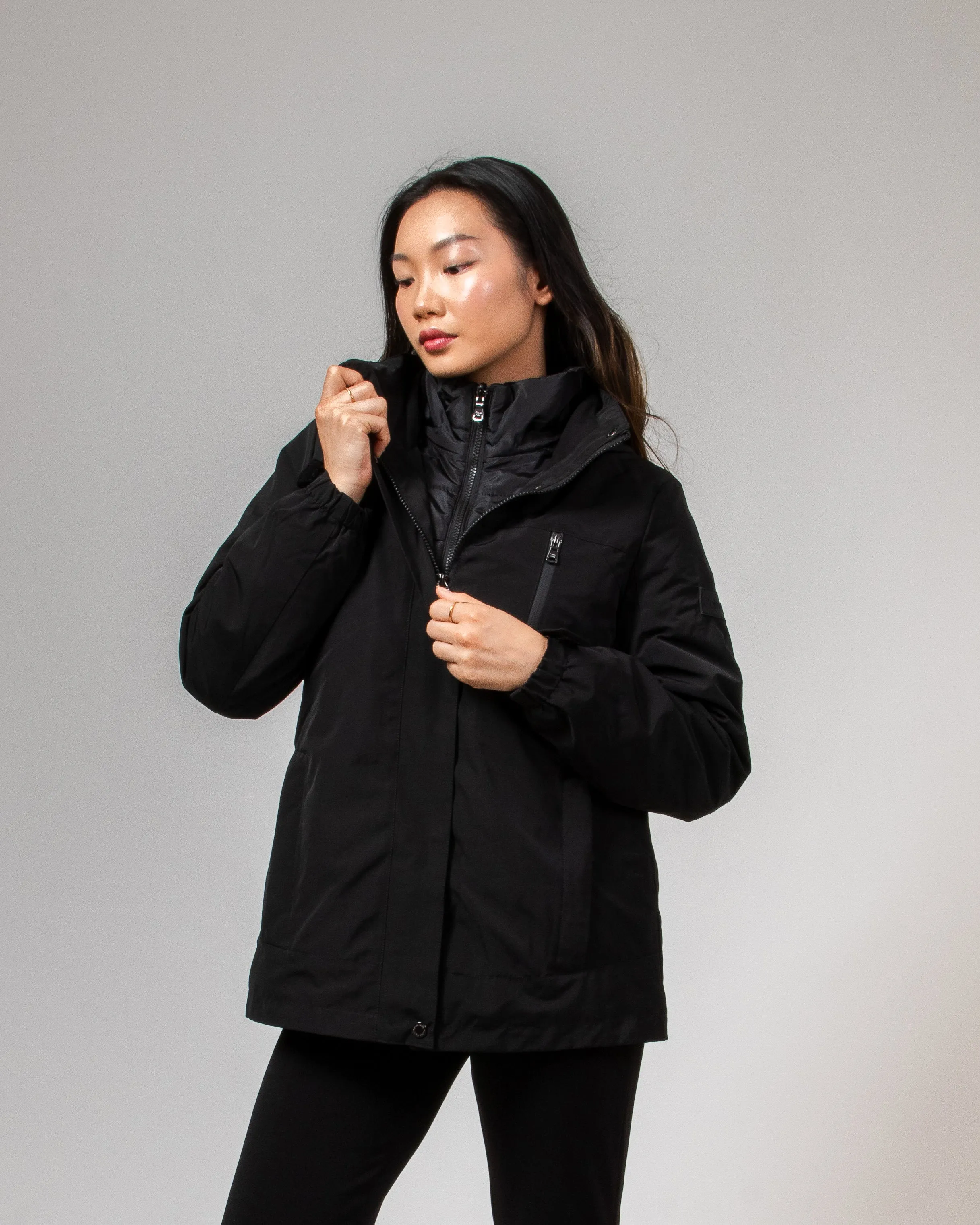 Calvin Klein Ladies 3-in-1 Jacket Black