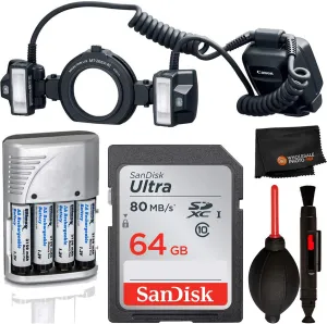 Canon MT-26EX-RT Macro Twin Lite (2398C002) Bundle with 64GB SanDisk SDXC Card