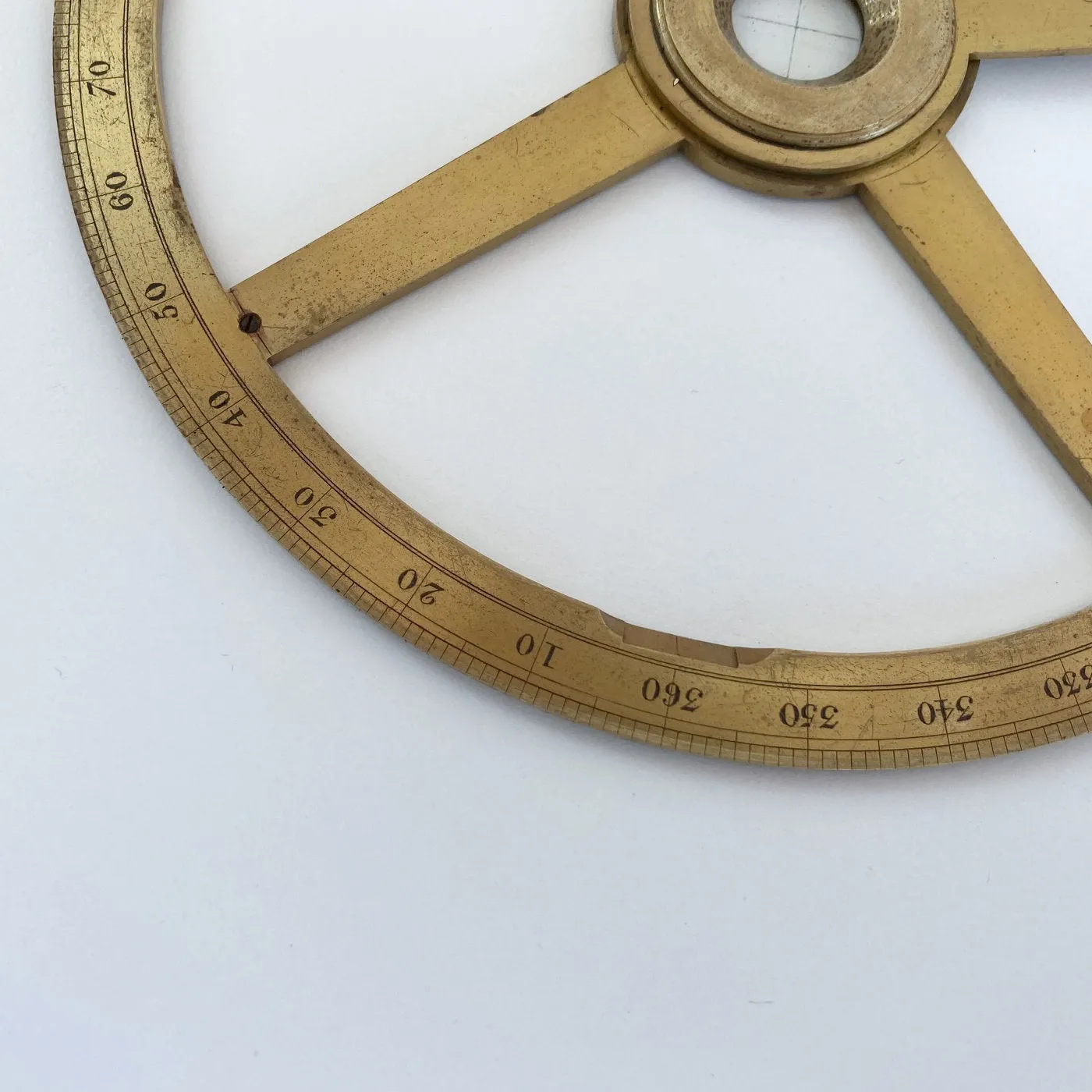 Circular Protractor by Troughton & Simms owned by Brenton Symons Cornish Mining Engineer