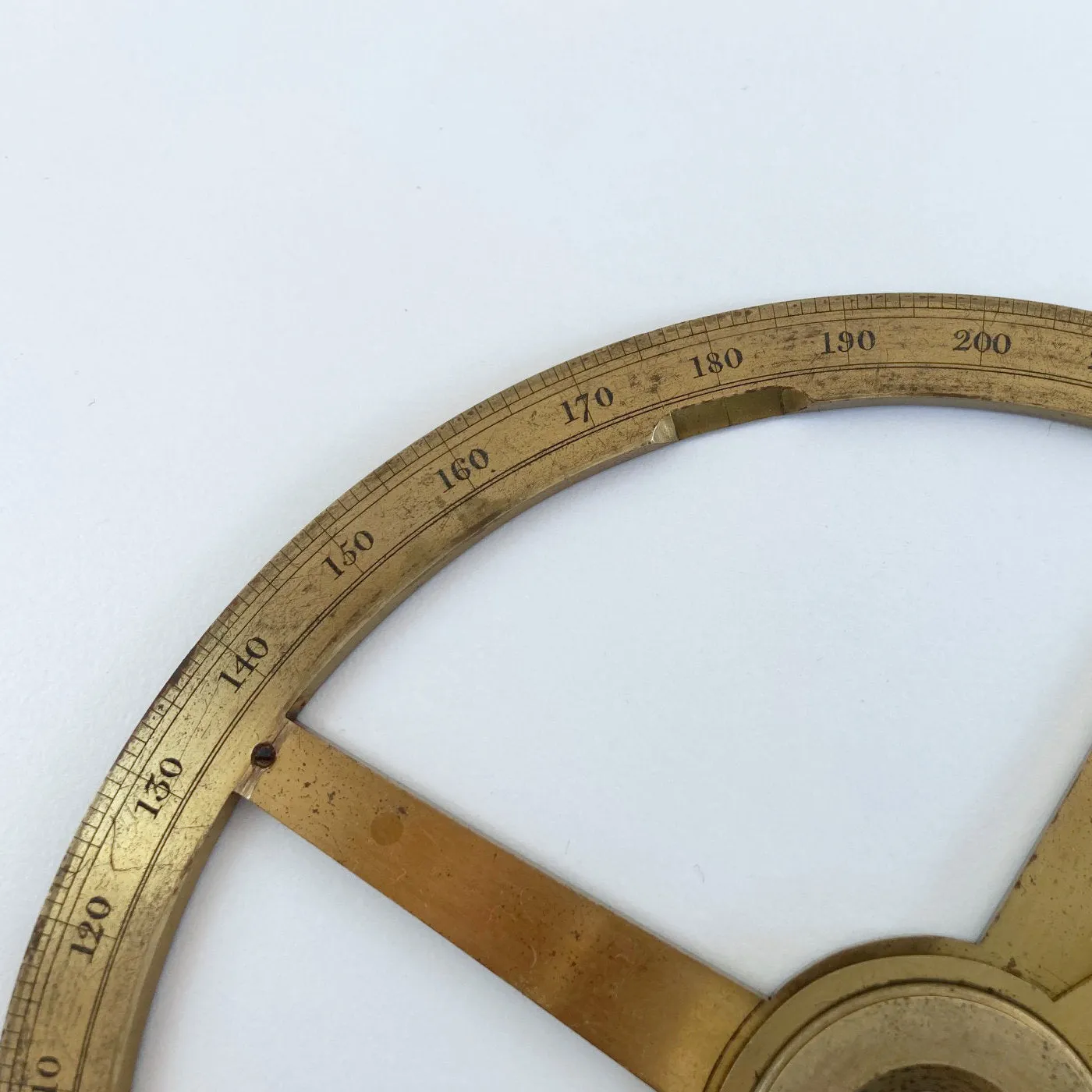 Circular Protractor by Troughton & Simms owned by Brenton Symons Cornish Mining Engineer