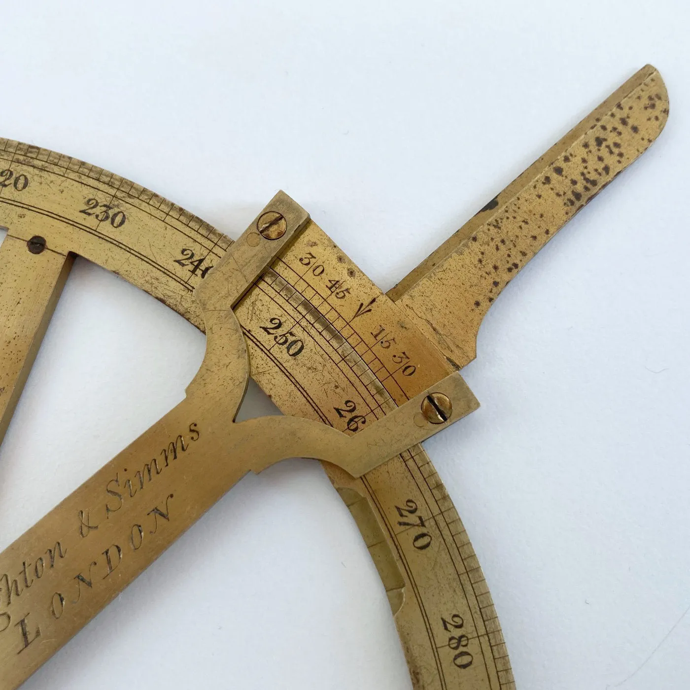 Circular Protractor by Troughton & Simms owned by Brenton Symons Cornish Mining Engineer