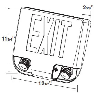 Combo Die Cast Exit Emergency Light With Dual 120/277 Voltage