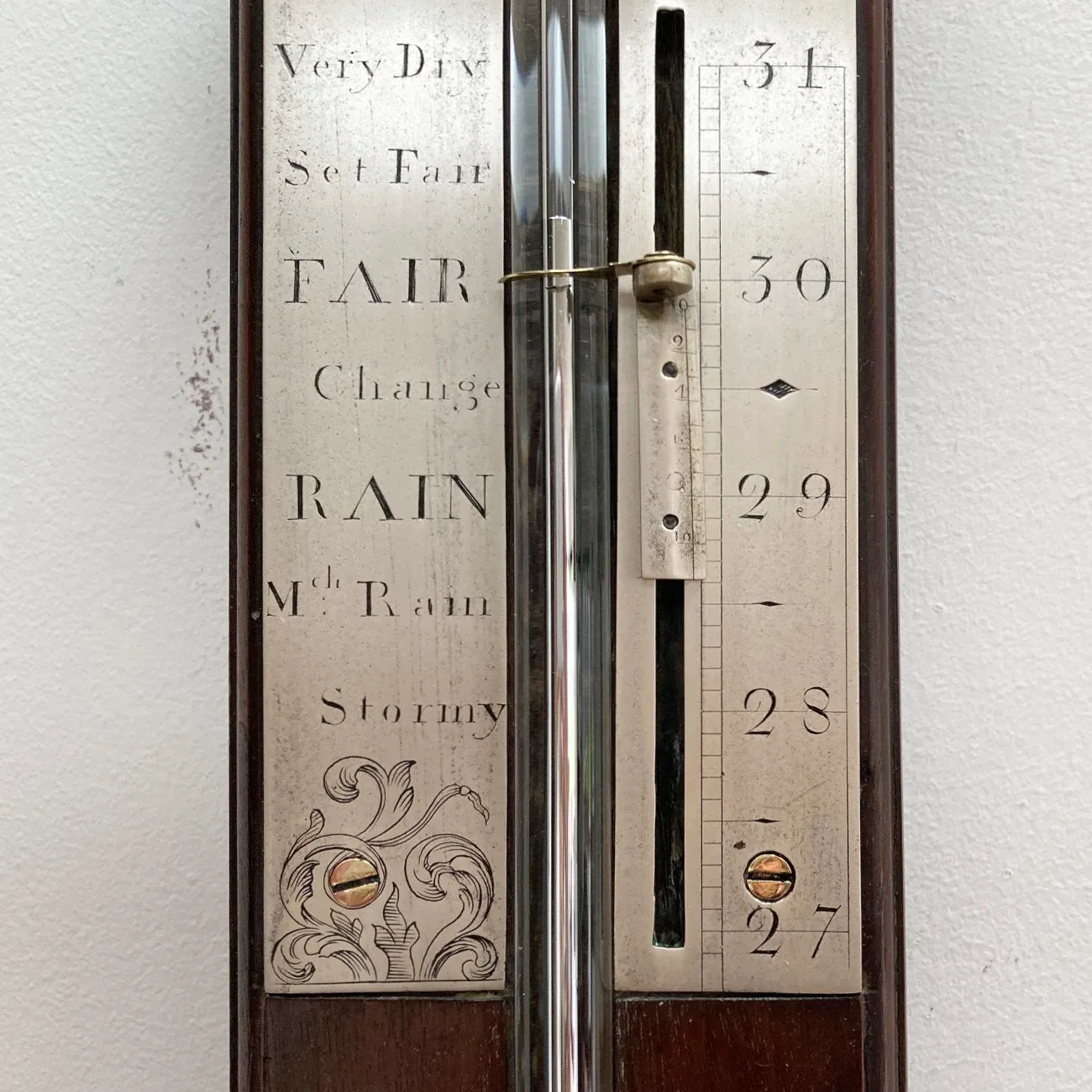 Early Eighteenth Century Stick Barometer by Thomas Heath of London