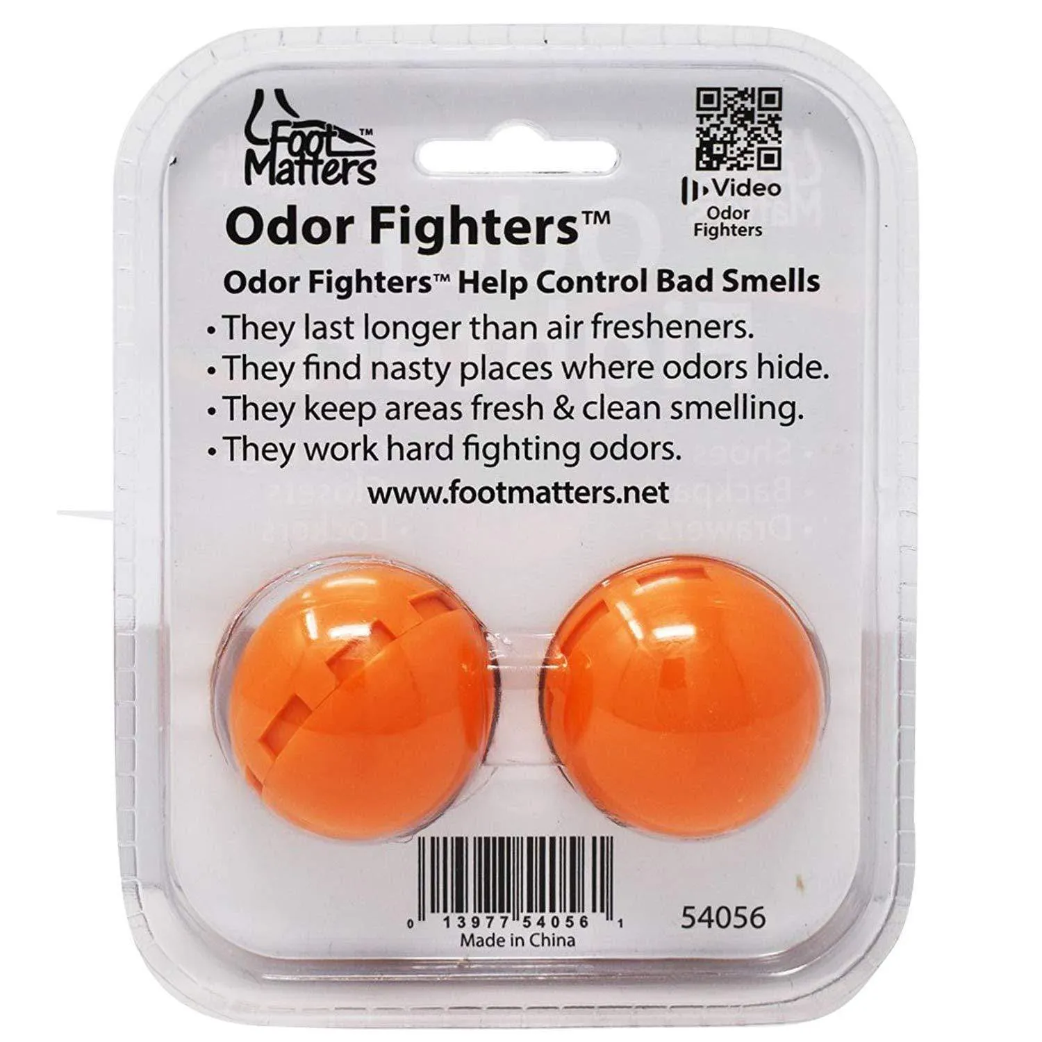 FootMatters Odor Fighters Shoe Deodorizer Balls - Keep Areas Smelling Fresh - Adjustable Vanilla Scent