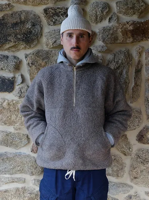 Half-Zip Pullover | Handmade Natural Wool Felt