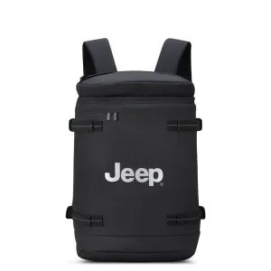 Jeep Cylindrical 17" Laptop Backpack with RFID - Black