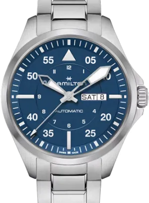 Khaki Aviation Pilot Day Date Auto Blue Ref. H64635140