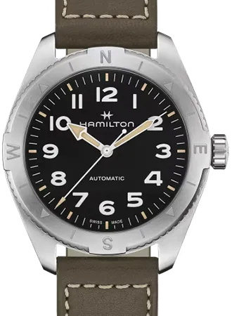 Khaki Field Expedition Auto 41 Black - Leather Ref. H70315830