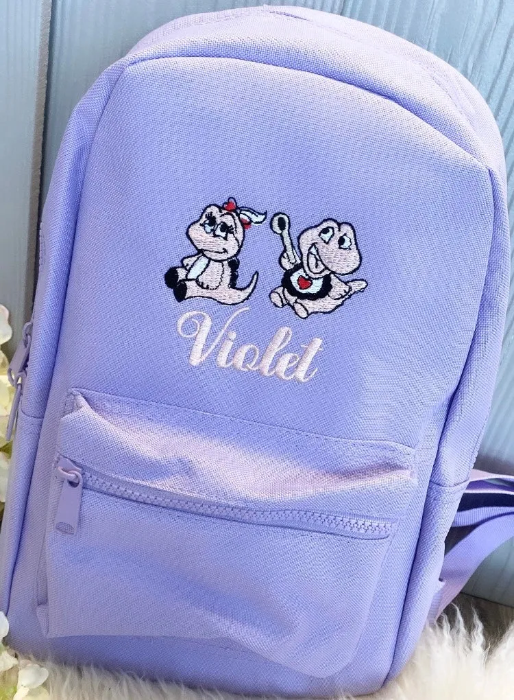 Lilac personalised backpacks