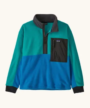 Patagonia Kids Microdini 1/2 Zip Fleece Top - Vessel Blue