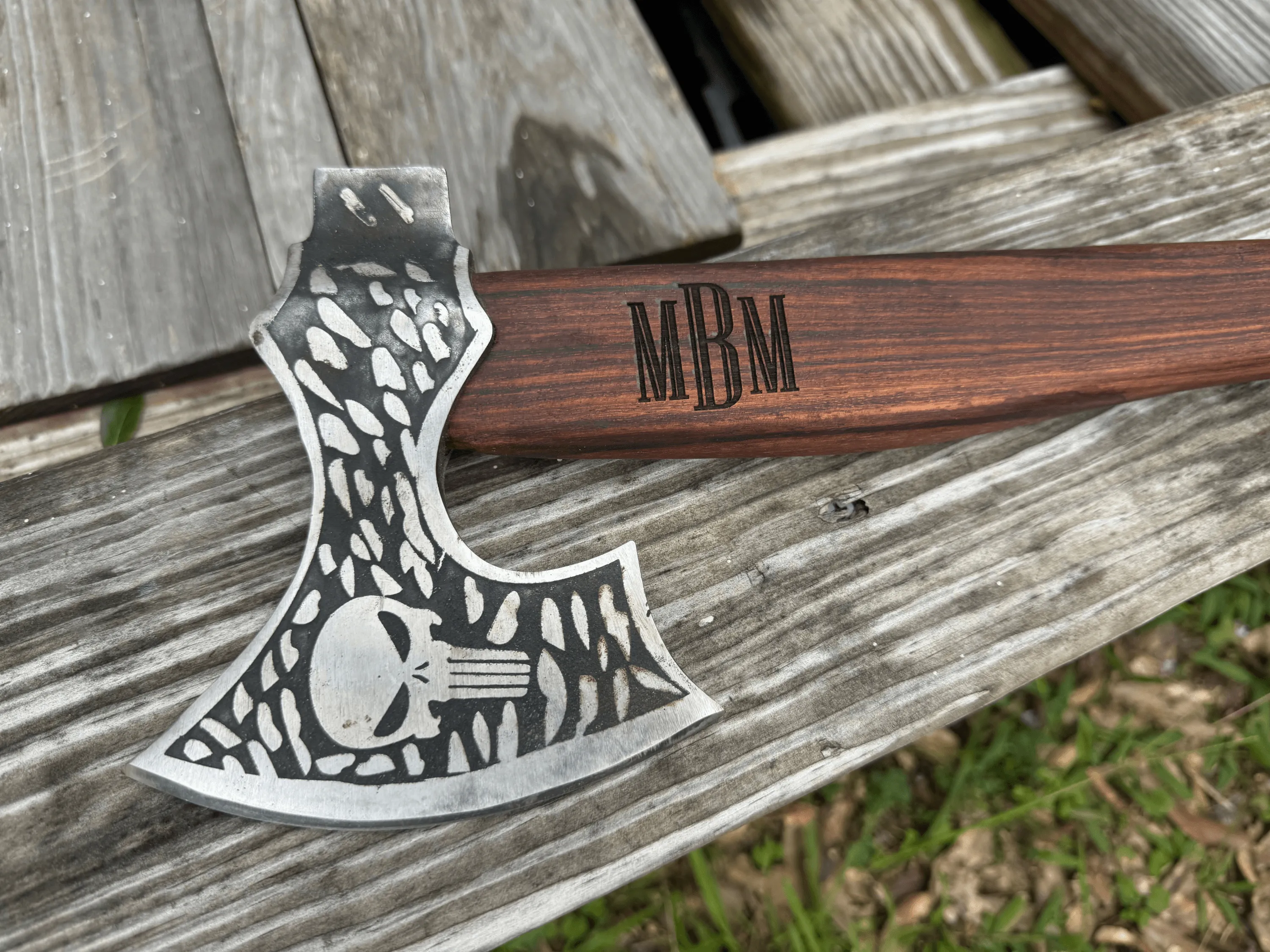 Personalized Viking Cross Axe with Custom Engraving