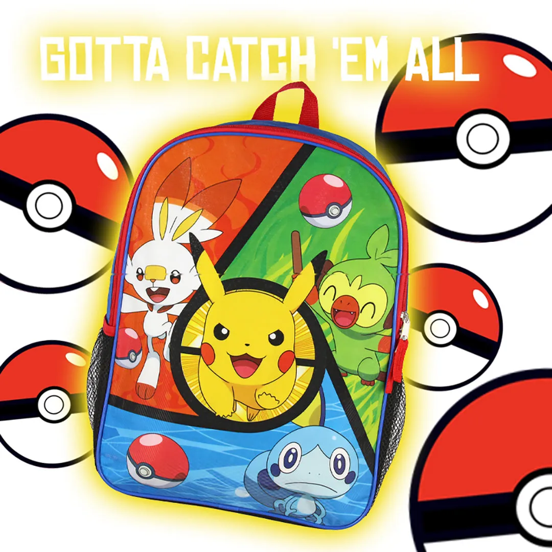 Pokemon Boys Pokemon and Friends Character 16" Backpack