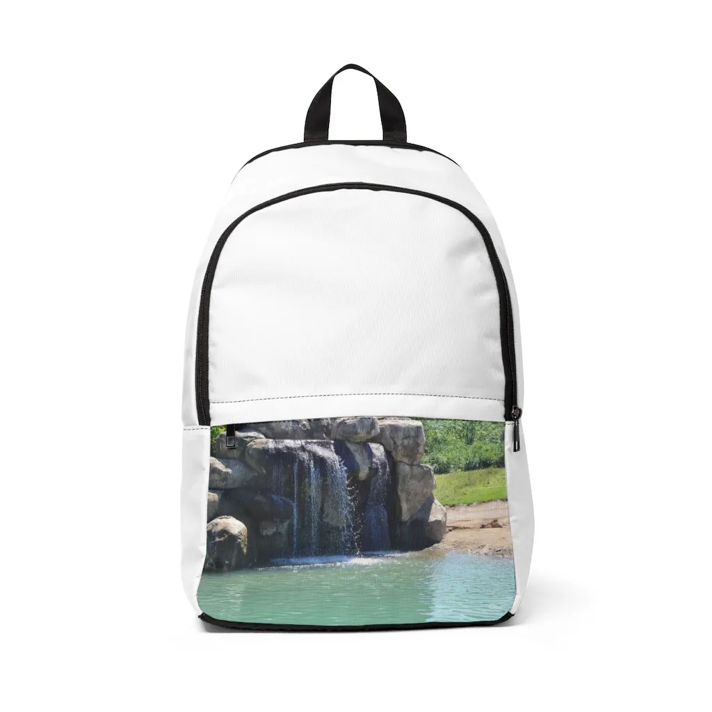 Rock Waterfall Unisex Fabric Backpack