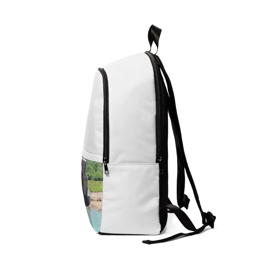 Rock Waterfall Unisex Fabric Backpack