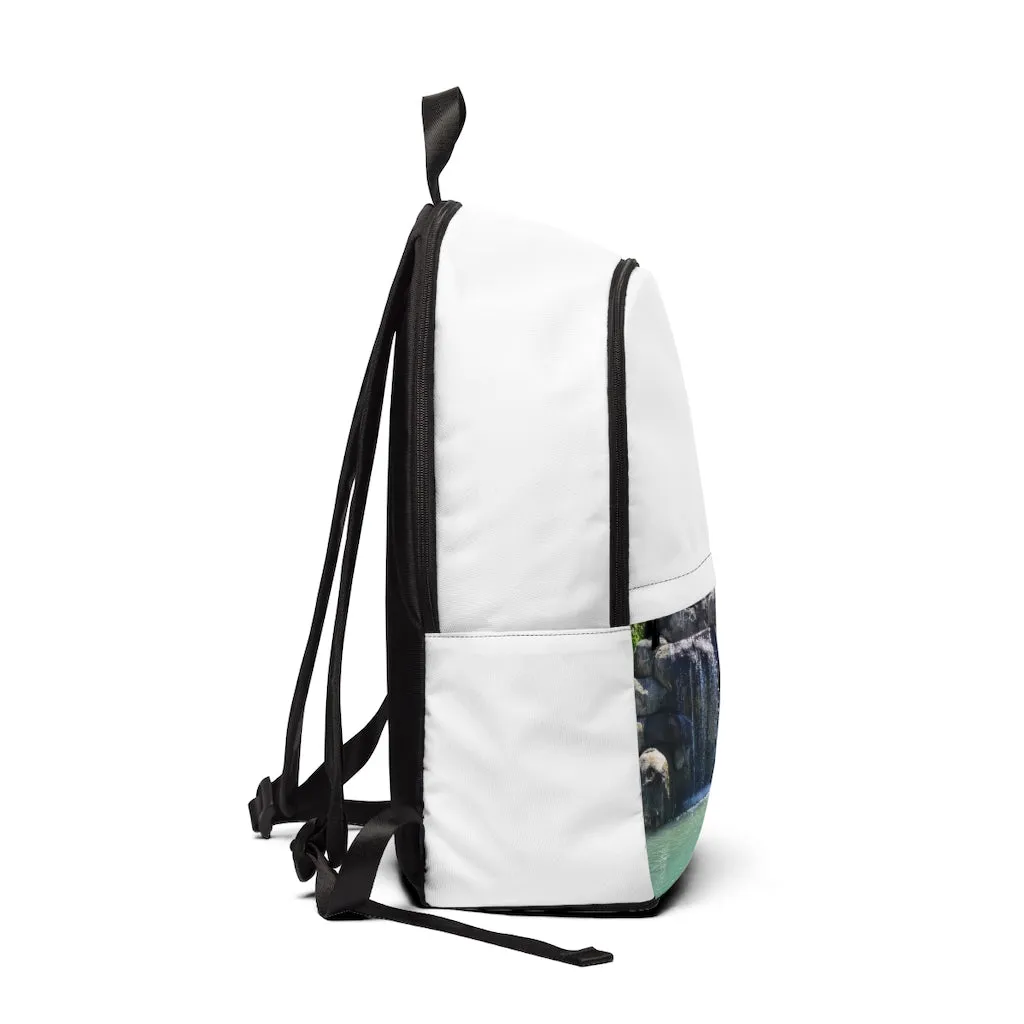 Rock Waterfall Unisex Fabric Backpack