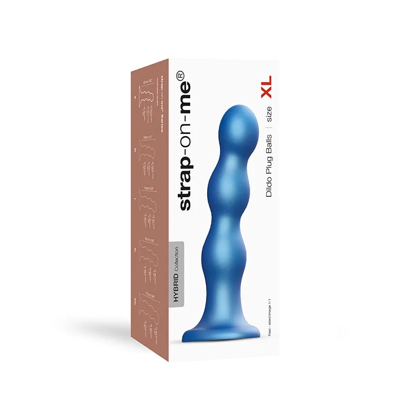 Strap-On-Me Dildo Plug Balls Met Blu  Xl