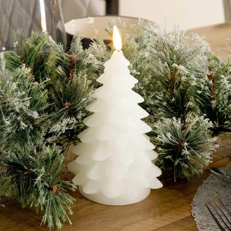 White Tree LED Candle - 17cm