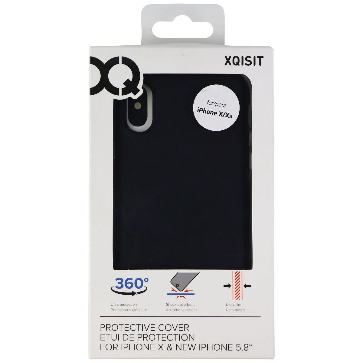 Xqisit Protective Cover for Apple iPhone Xs and iPhone X - Black